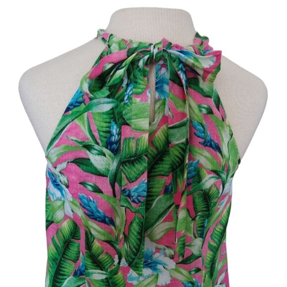 Tommy Bahama Linen Halter Tropical Shirt - Picture 6 of 9